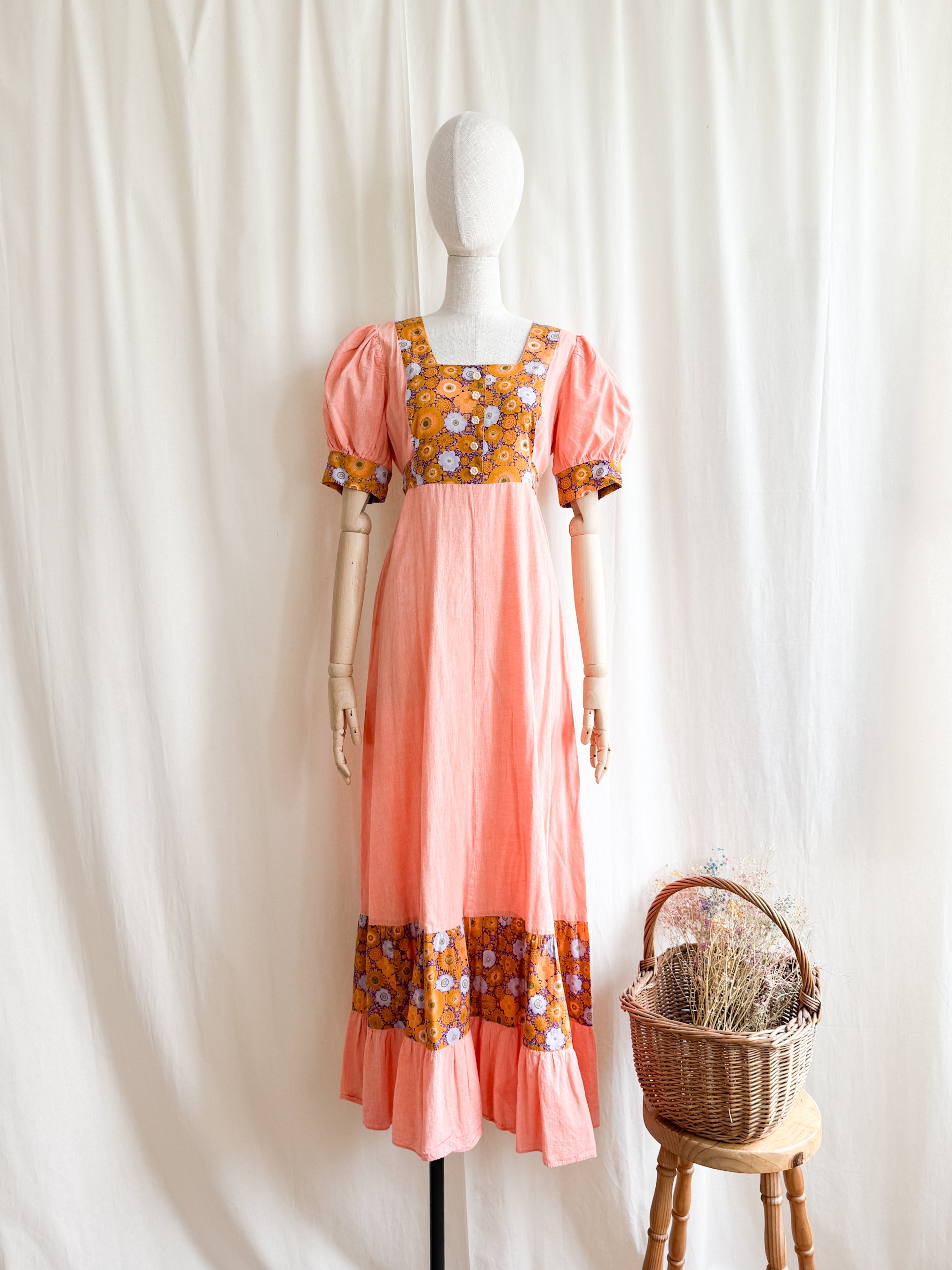Stunning Rare 70s Soft Cotton Maxi Dress by Dollyrockers – The Pansy Garden