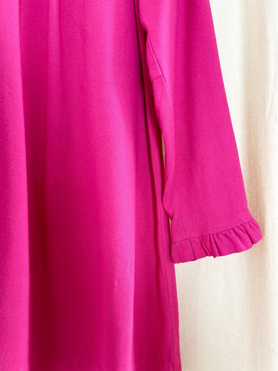 Bobbie fuchsia pink 60s smock blouse