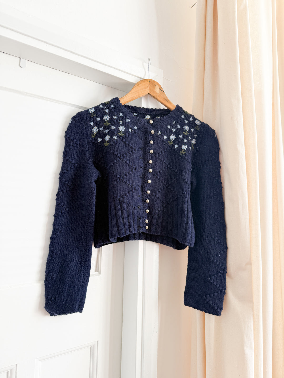 Heavenly Navy Wool 70s Austrian Sweater