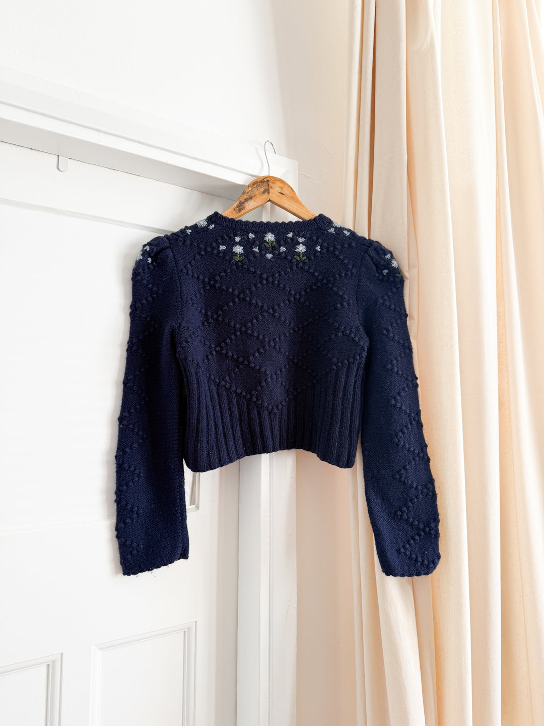 Heavenly Navy Wool 70s Austrian Sweater