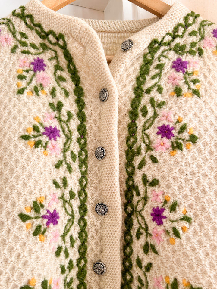 Secret Garden 70s hand knitted austrian cardigan