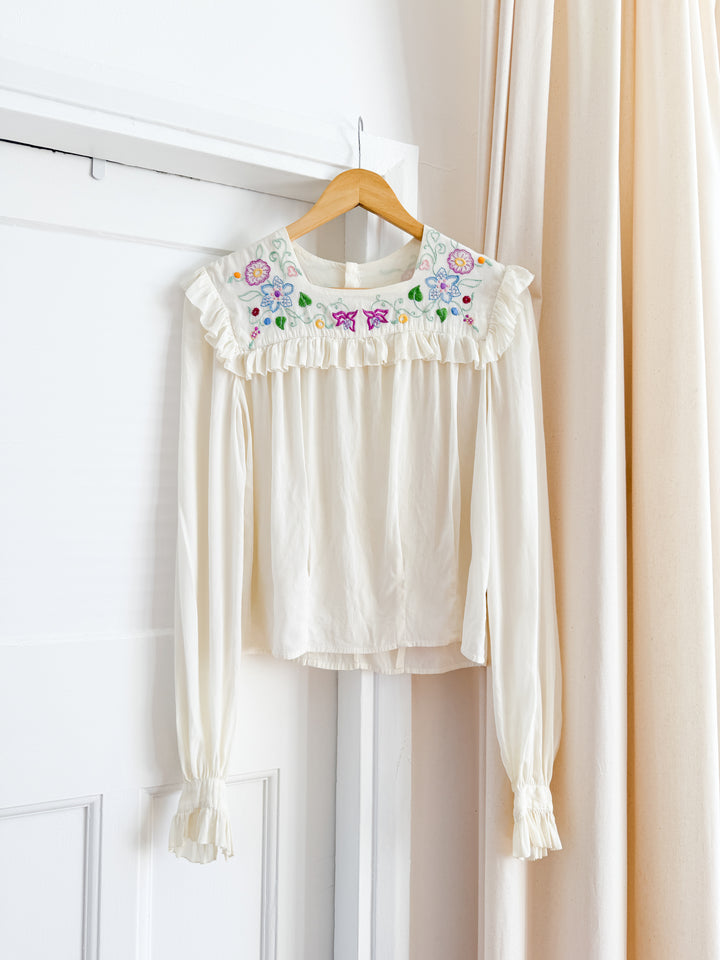 Insanely Precious 30s Embroidered Blouse
