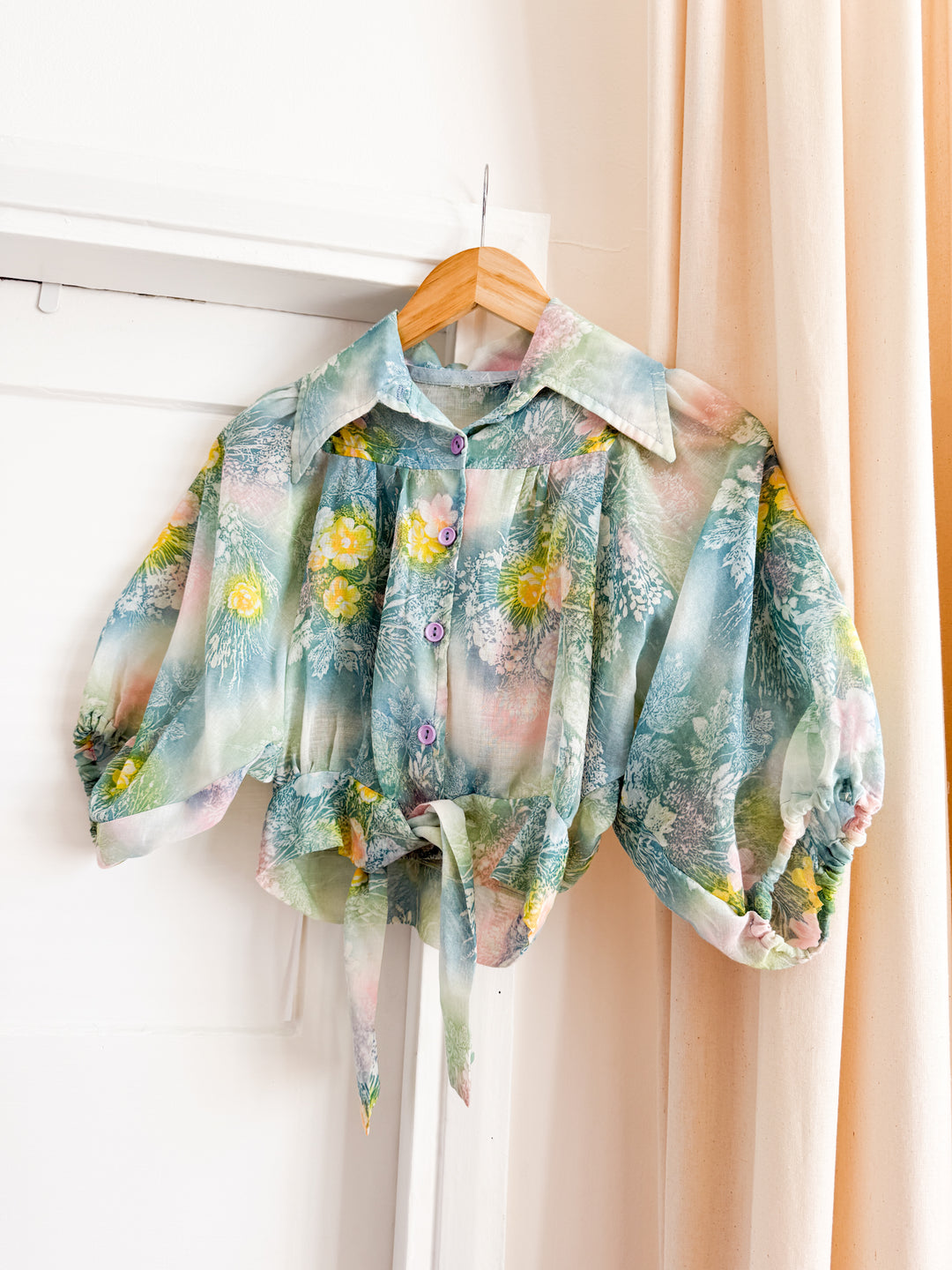 Insane 70s Cropped Cotton Shirt