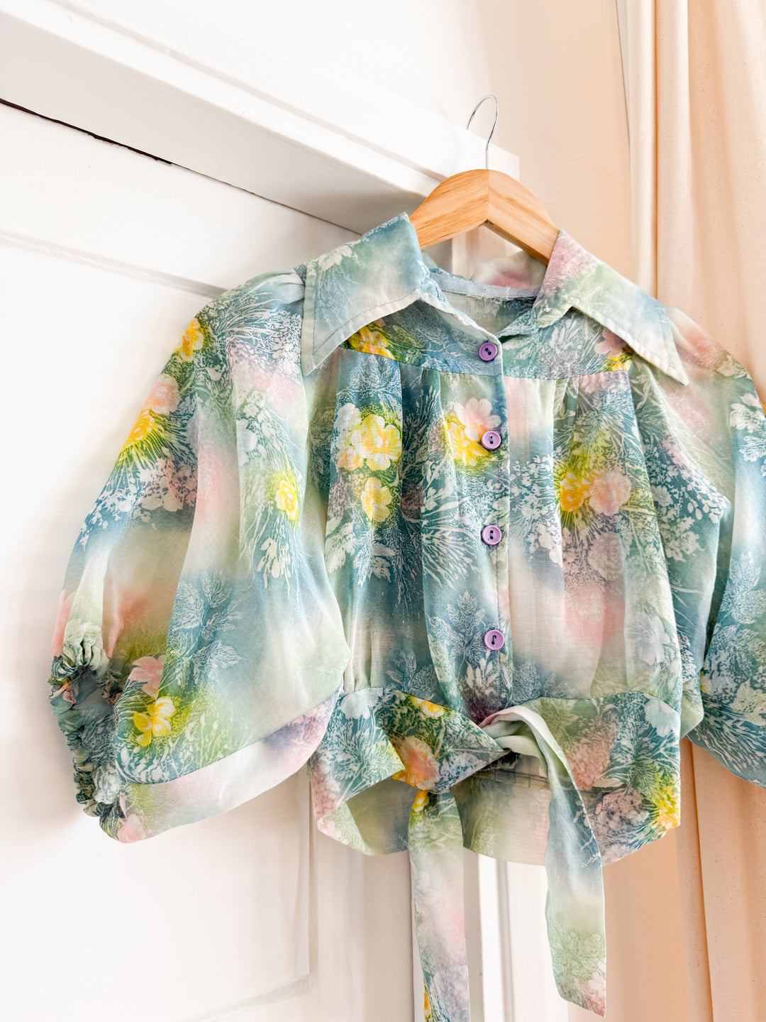 Insane 70s Cropped Cotton Shirt