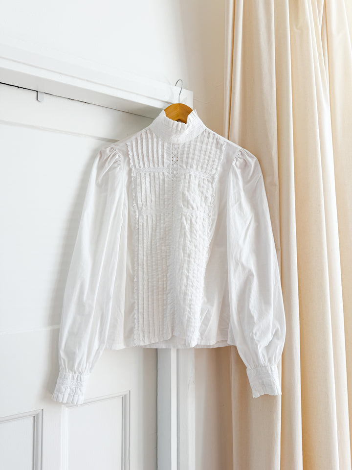 Holy Grail 70s Laura Ashley Cotton and Lace Blouse
