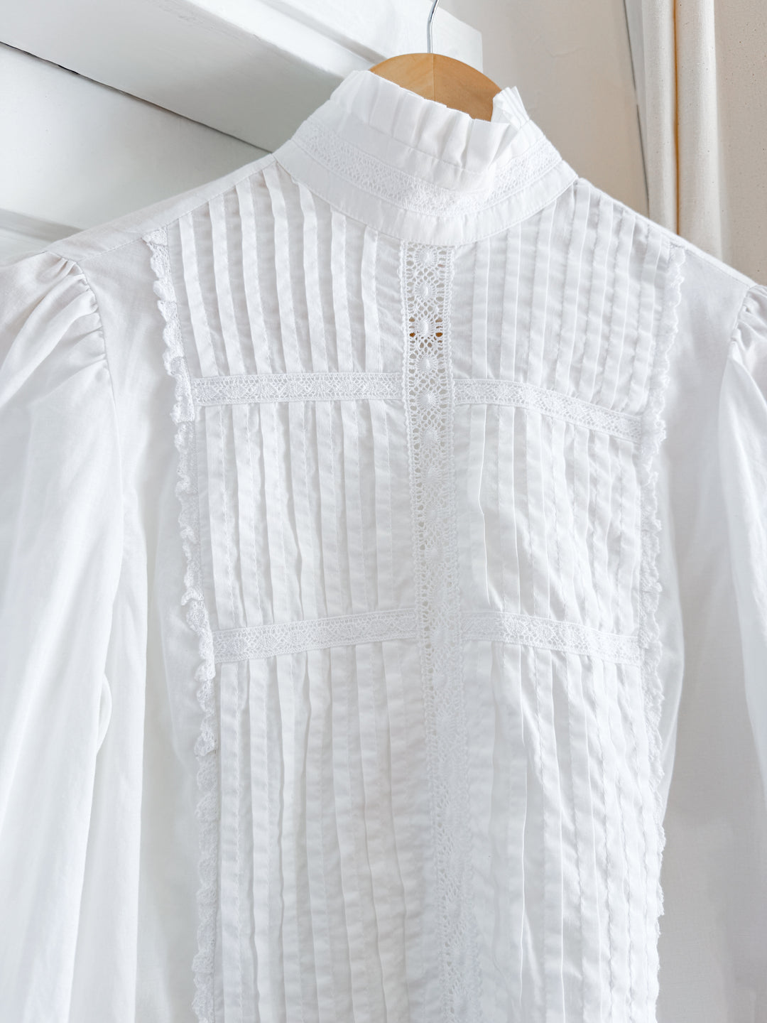 Holy Grail 70s Laura Ashley Cotton and Lace Blouse