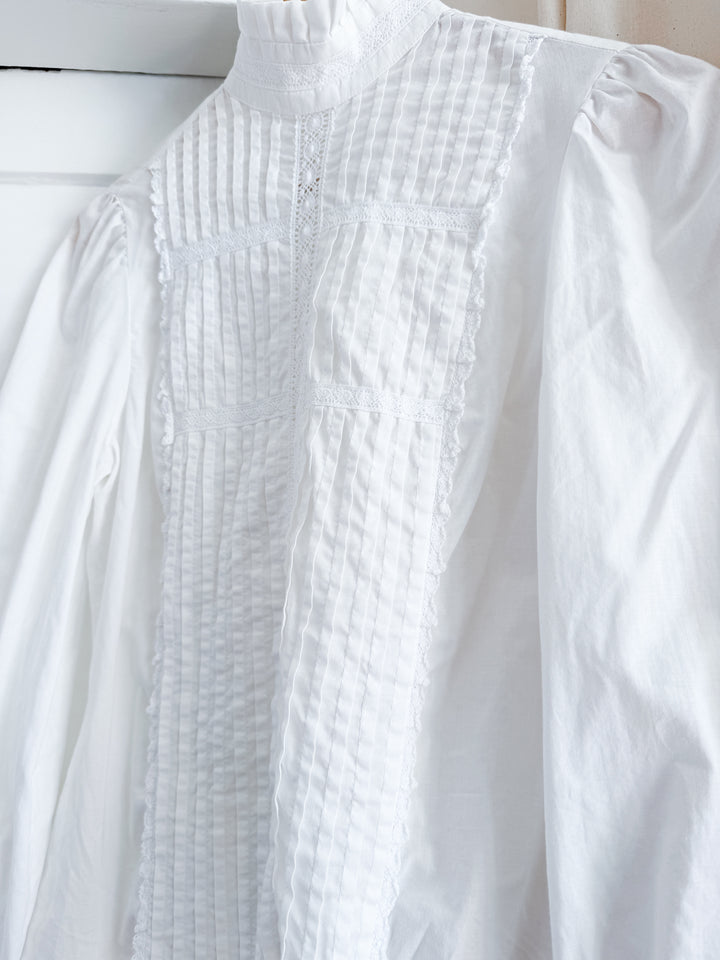 Holy Grail 70s Laura Ashley Cotton and Lace Blouse