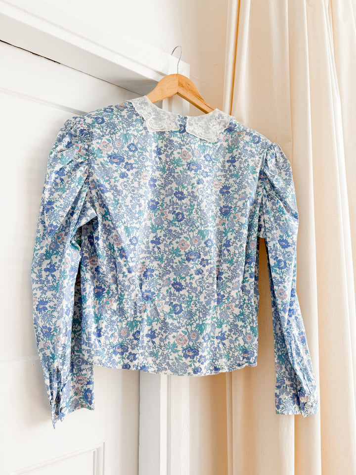 Precious 80s Liberty Lace Collar Blouse
