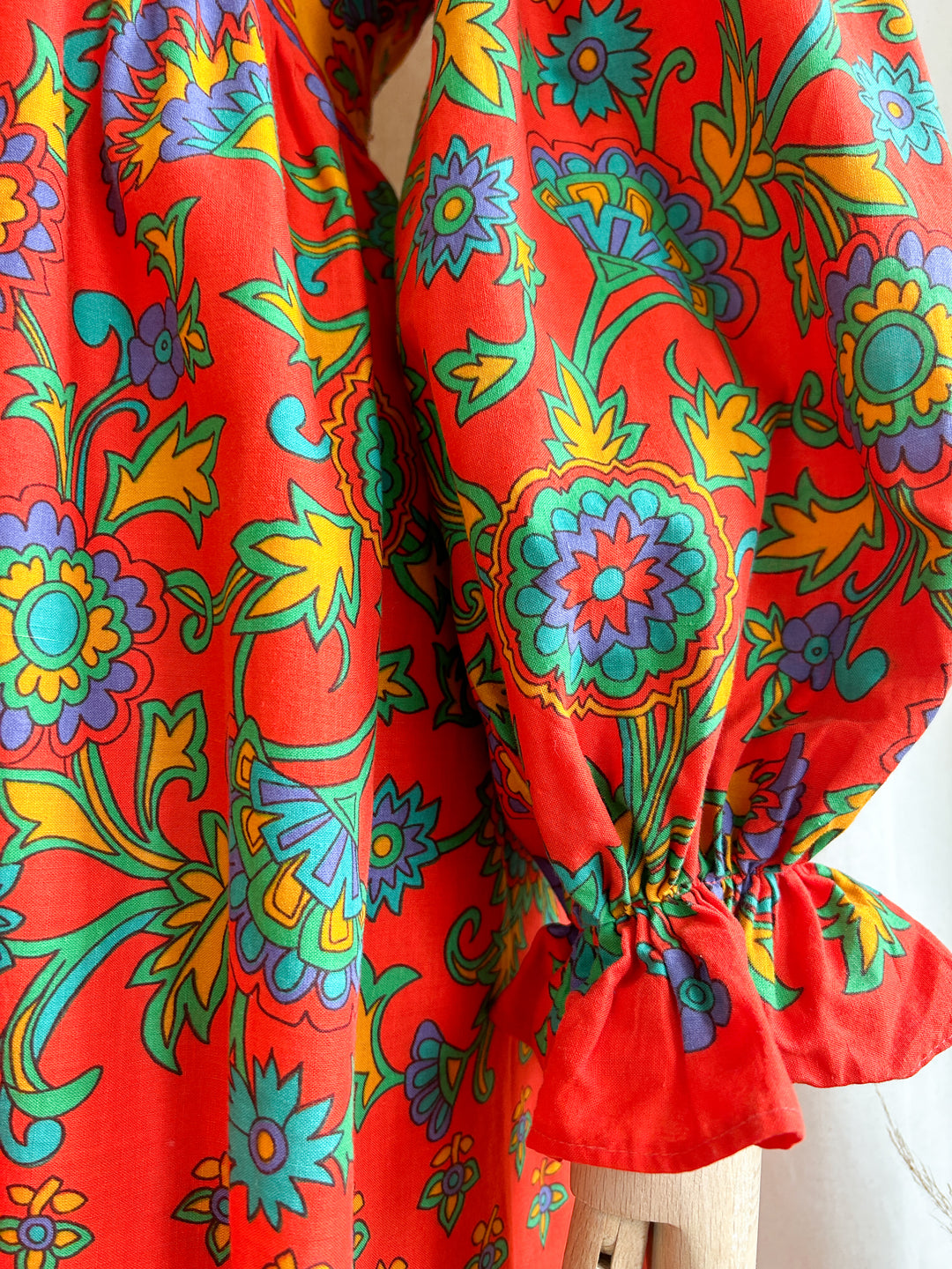 Rare Beautiful Bohemian 1970s Samuel Sherman Cotton Dream Dress