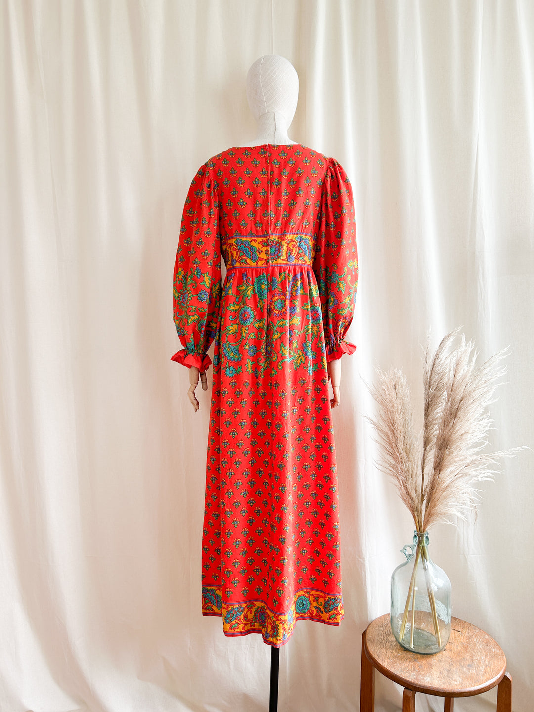 Rare Beautiful Bohemian 1970s Samuel Sherman Cotton Dream Dress