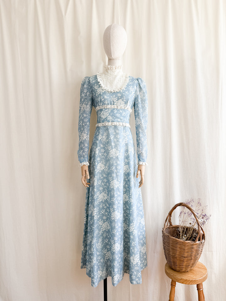 The Iris ~ insanely beautiful one of a kind floral cotton maxi dress
