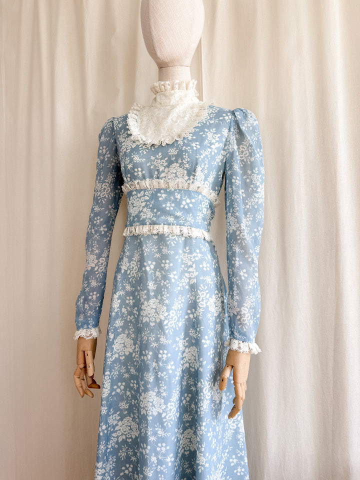 The Iris ~ insanely beautiful one of a kind floral cotton maxi dress