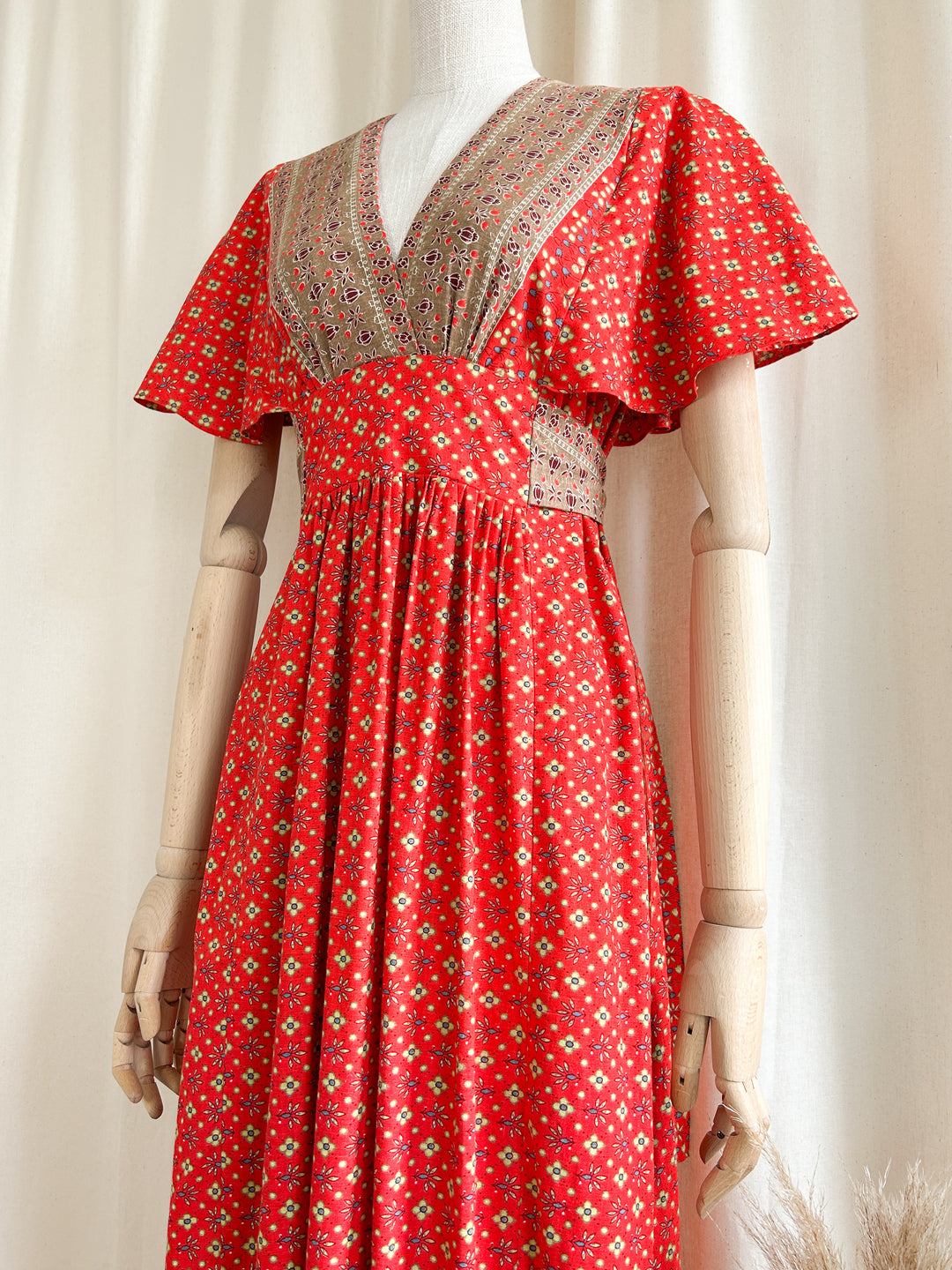 Stunning 1970s Cotton Bohemian Dream Dress