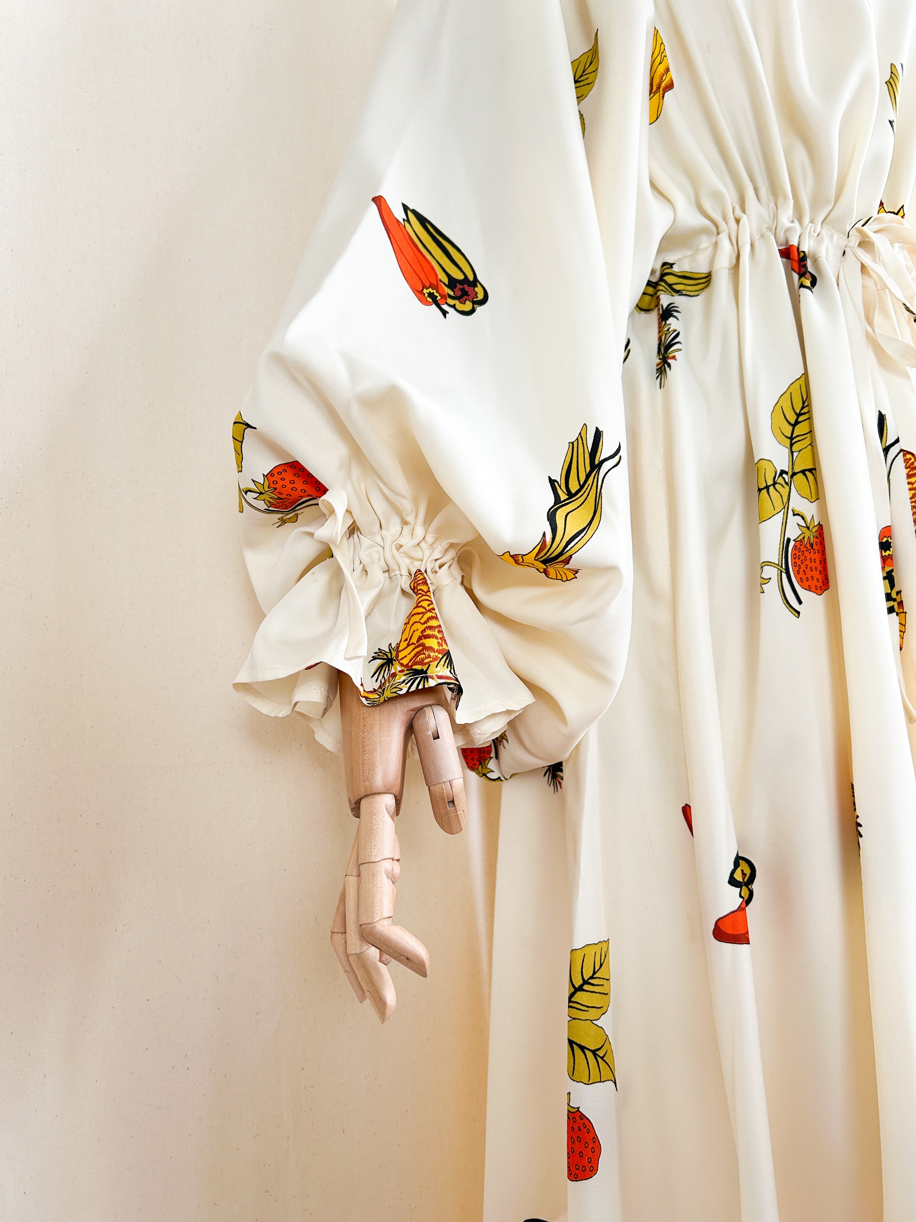 Holy Grail Iconic 1970s Forbidden Fruit Print Billowing Sleeve
