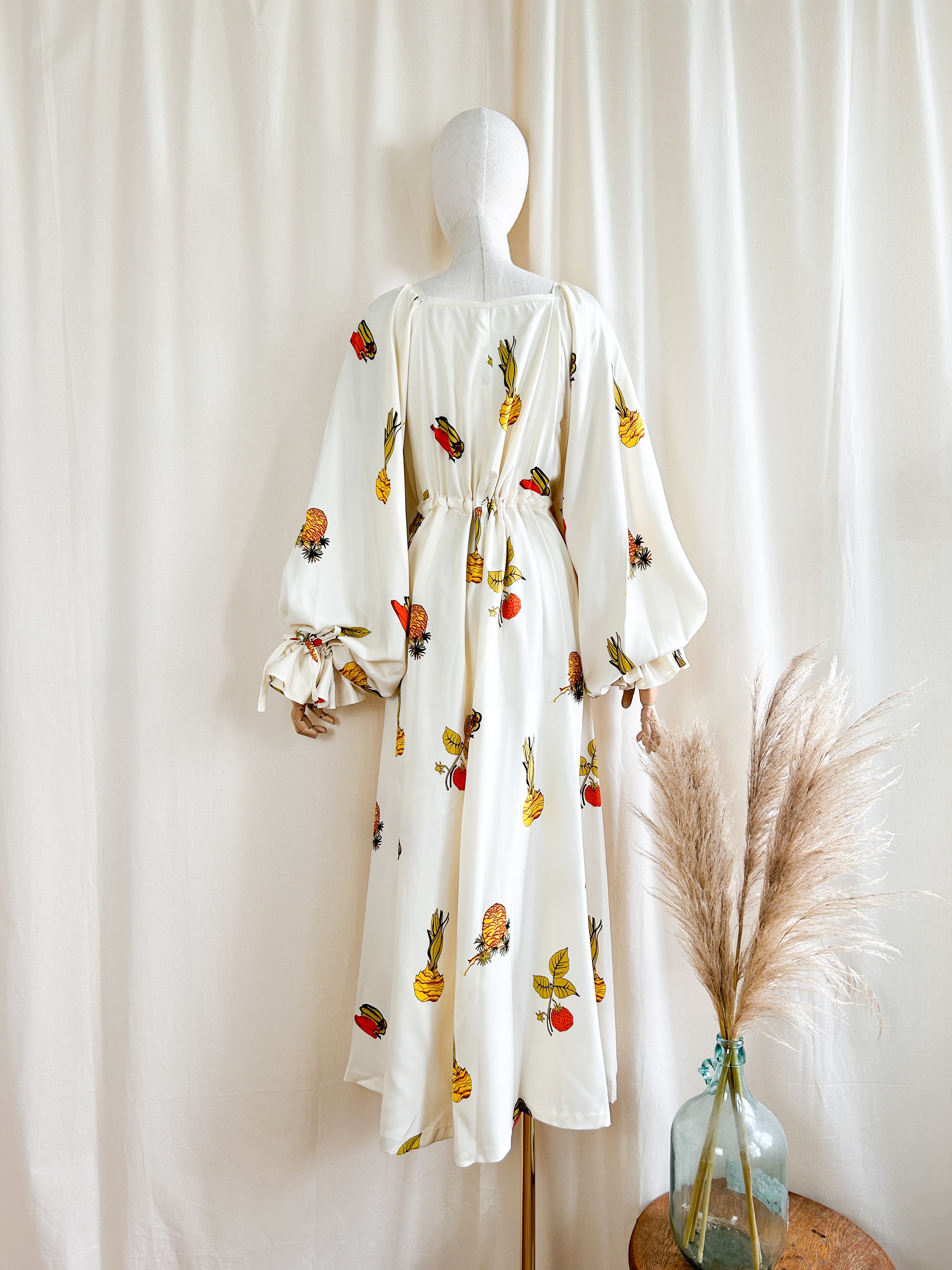 ワンピース LGB forbidden fruit dress Holy Grail Iconic 1970s Forbidden Fruit Print Billowing Sleeve