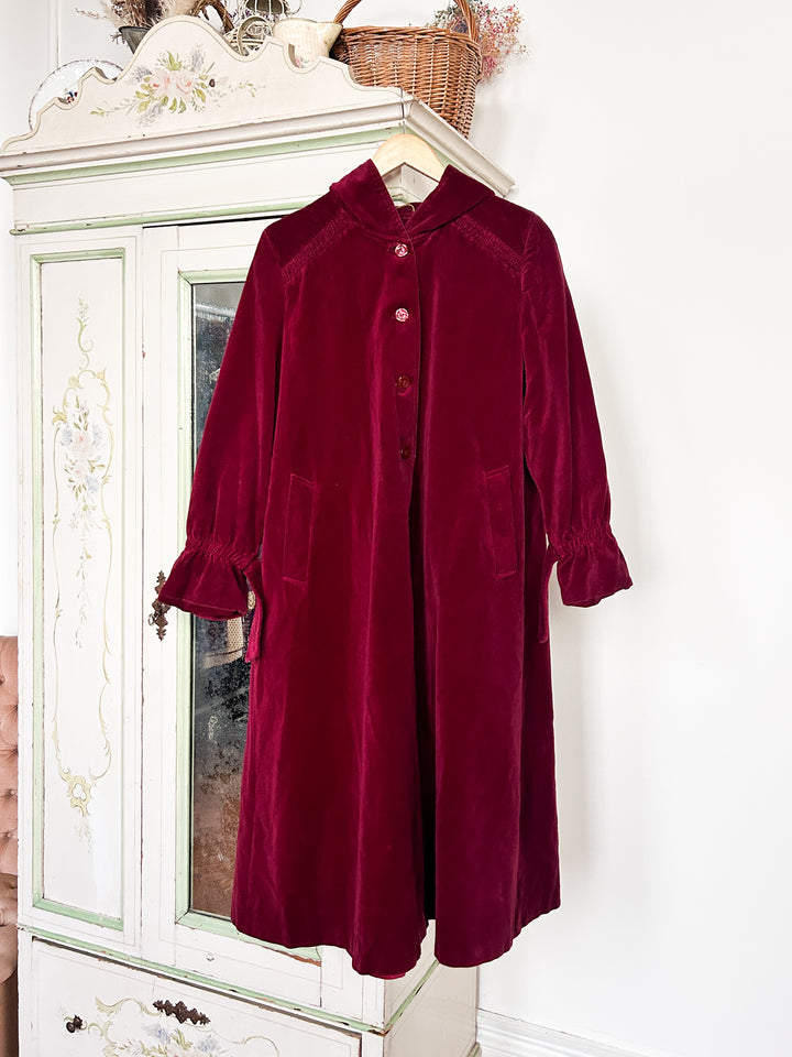 Jim Rare Cotton Velvet 70s Swing Coat