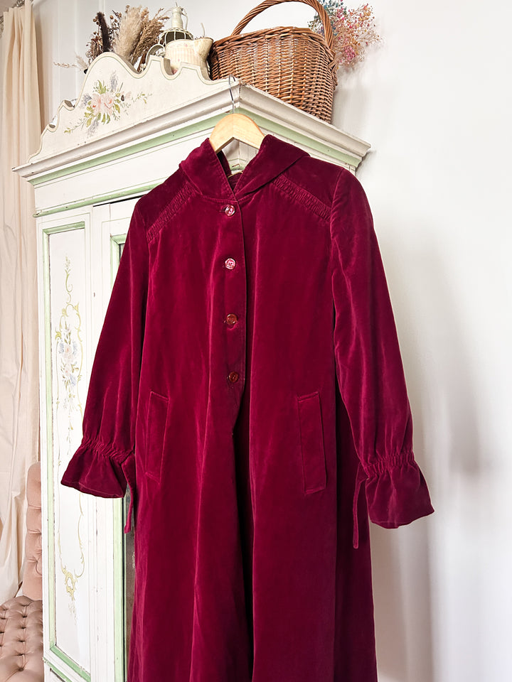 Jim Rare Cotton Velvet 70s Swing Coat