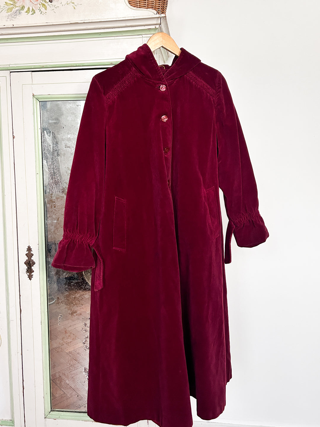 Jim Rare Cotton Velvet 70s Swing Coat