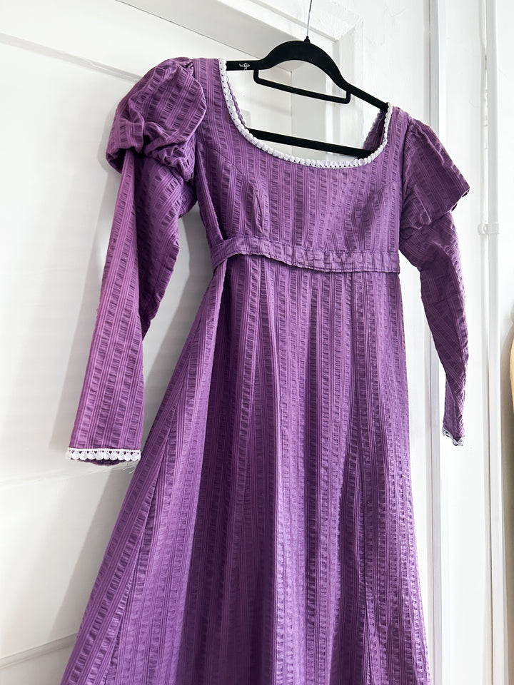 RARE AND BEAUTIFUL 1960S LAURA ASHLEY MADE IN WALES REGENCY DRESS APPROX UK SIZE 4/6