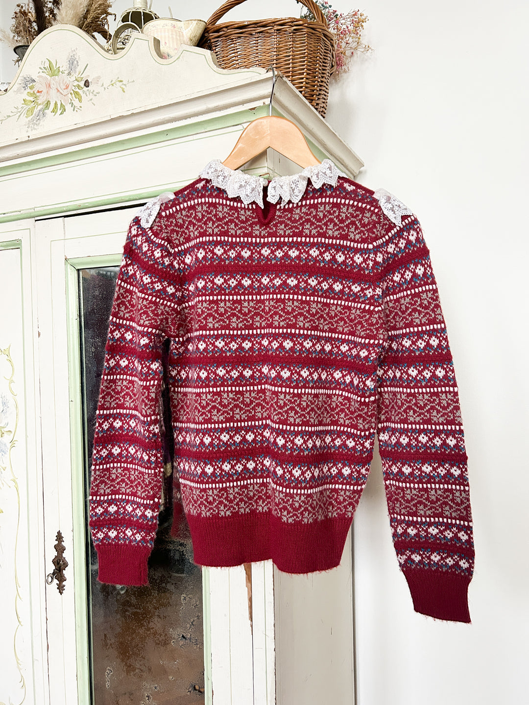 Glencoe Rare 70s Honeysuckle Fairisle Knit