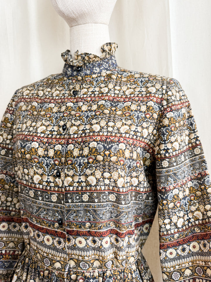 Insane 1970s Jaeger Wool Midi Dress