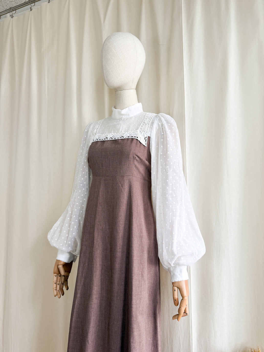 Vintage 1970s Rare Marion Donaldson Cotton Maxi Dress