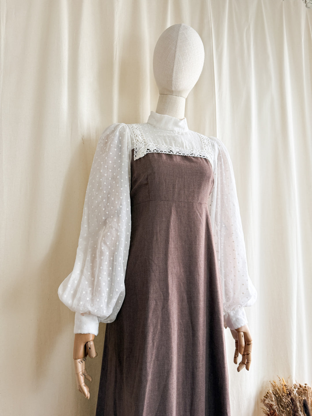 Vintage 1970s Rare Marion Donaldson Cotton Maxi Dress