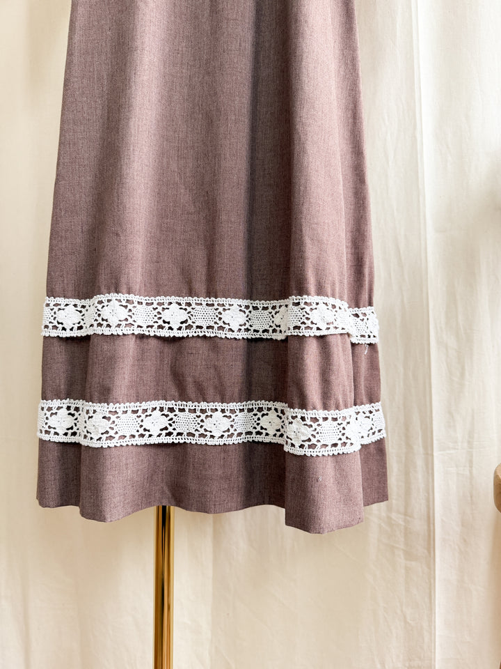 Vintage 1970s Rare Marion Donaldson Cotton Maxi Dress