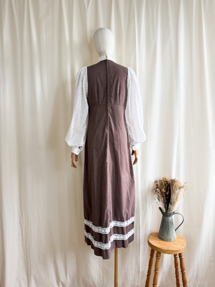 Vintage 1970s Rare Marion Donaldson Cotton Maxi Dress