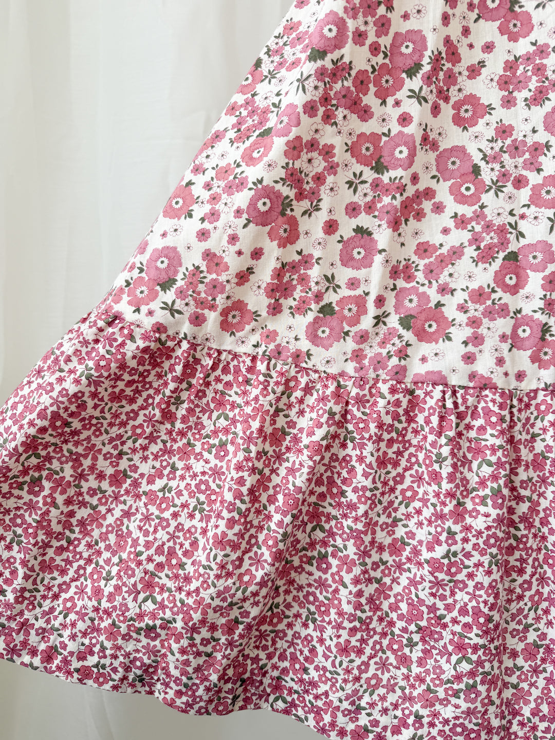 Stunning Rare 1970s Floral Cotton Angel Sleeve Bohemian Maxi Dress
