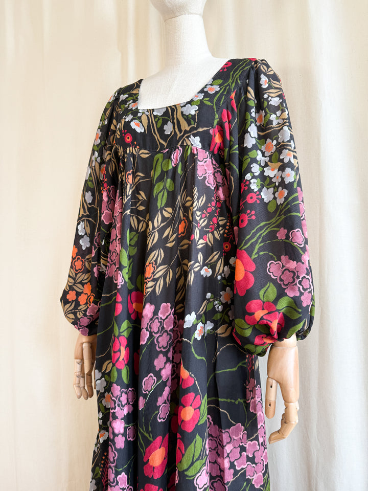 Stunning Holy Grail Rare David Silverman 70s Maxi Dress