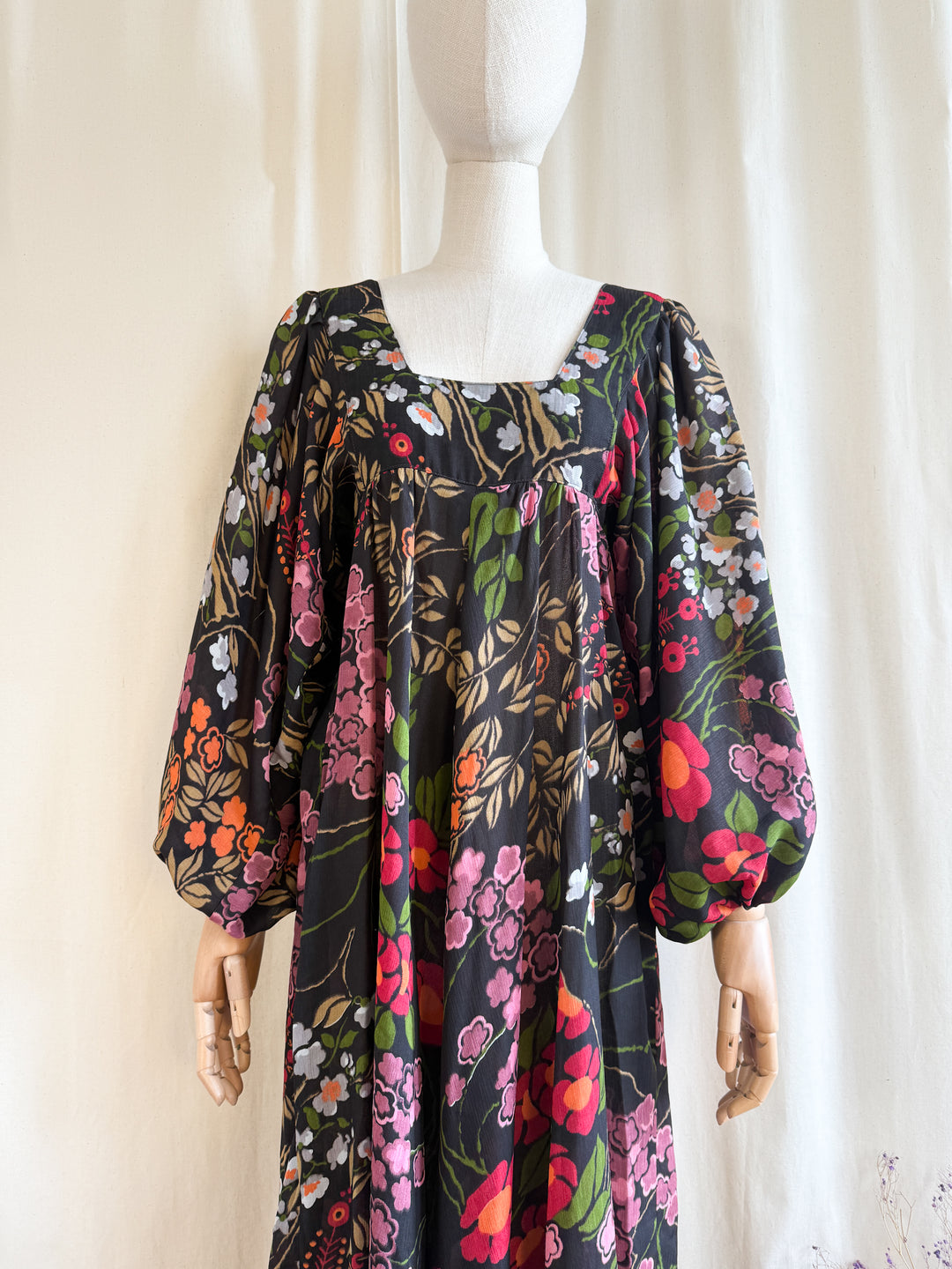 Stunning Holy Grail Rare David Silverman 70s Maxi Dress