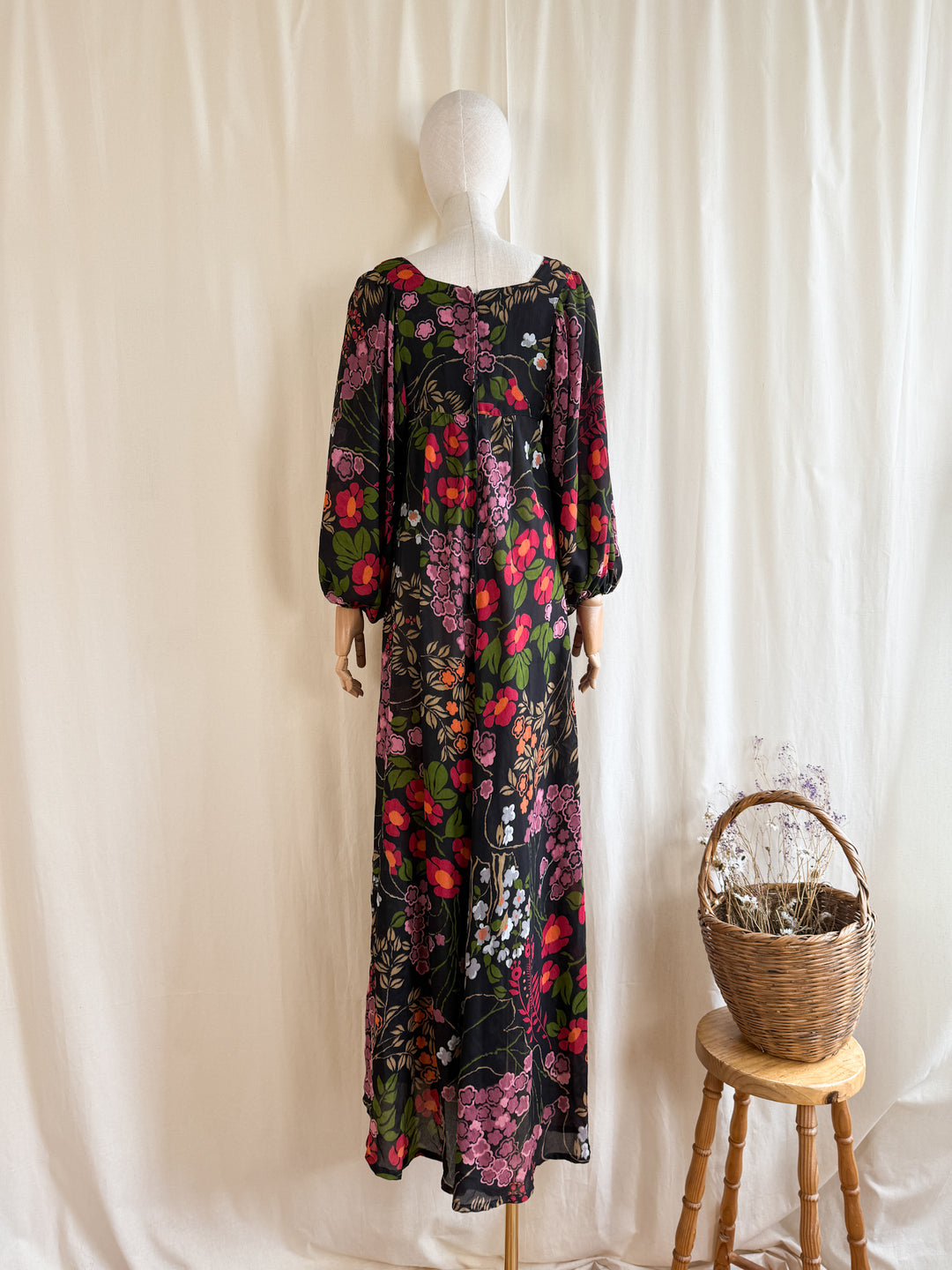 Stunning Holy Grail Rare David Silverman 70s Maxi Dress