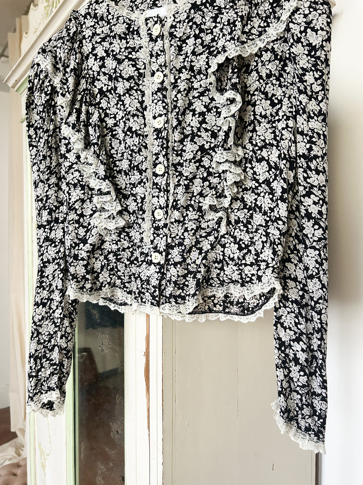 Marnie Rare 70s Floral Frill Blouse