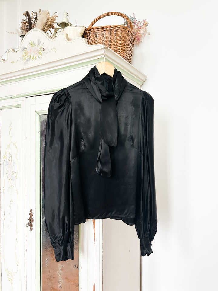 Ink Rare 60s Satin Blouse by Biba