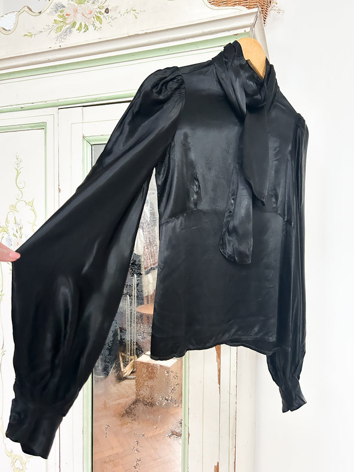 Ink Rare 60s Satin Blouse by Biba