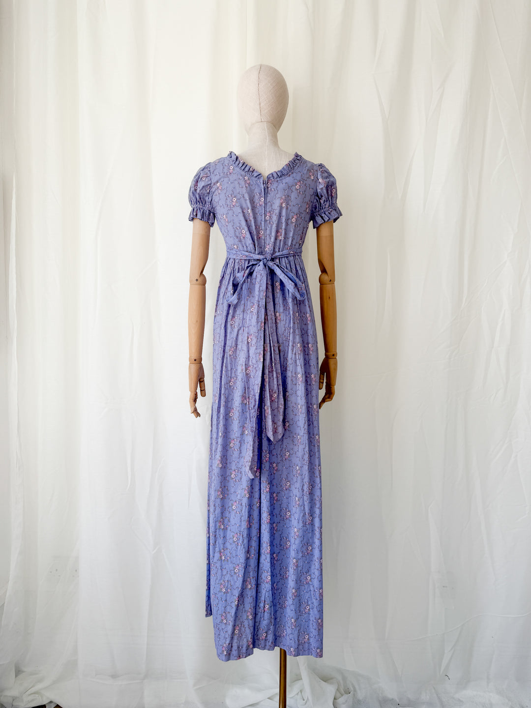 Stunning Rare 1970s Laura Ashley Carno Wales Cotton Maxi Dress