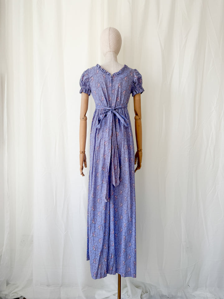 Stunning Rare 1970s Laura Ashley Carno Wales Cotton Maxi Dress