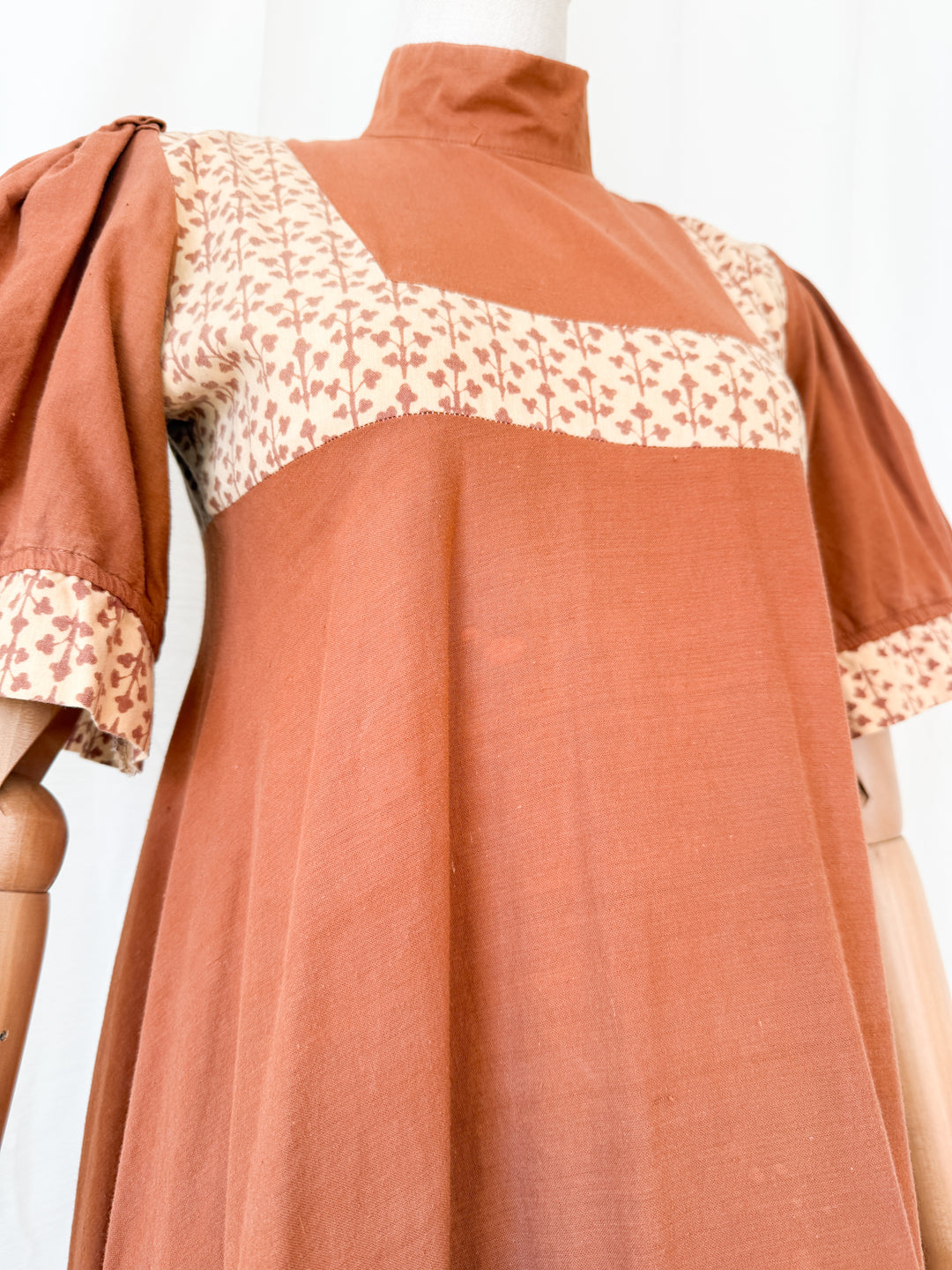 Incredible Precious 1970s Laura Ashley Made in Wales Cotton Maxi Dress