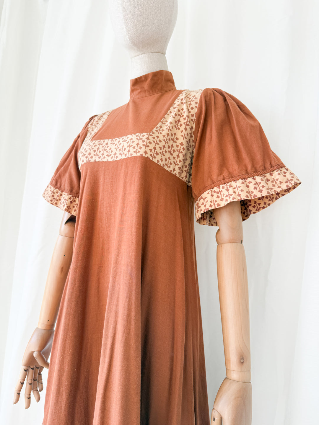 Incredible Precious 1970s Laura Ashley Made in Wales Cotton Maxi Dress
