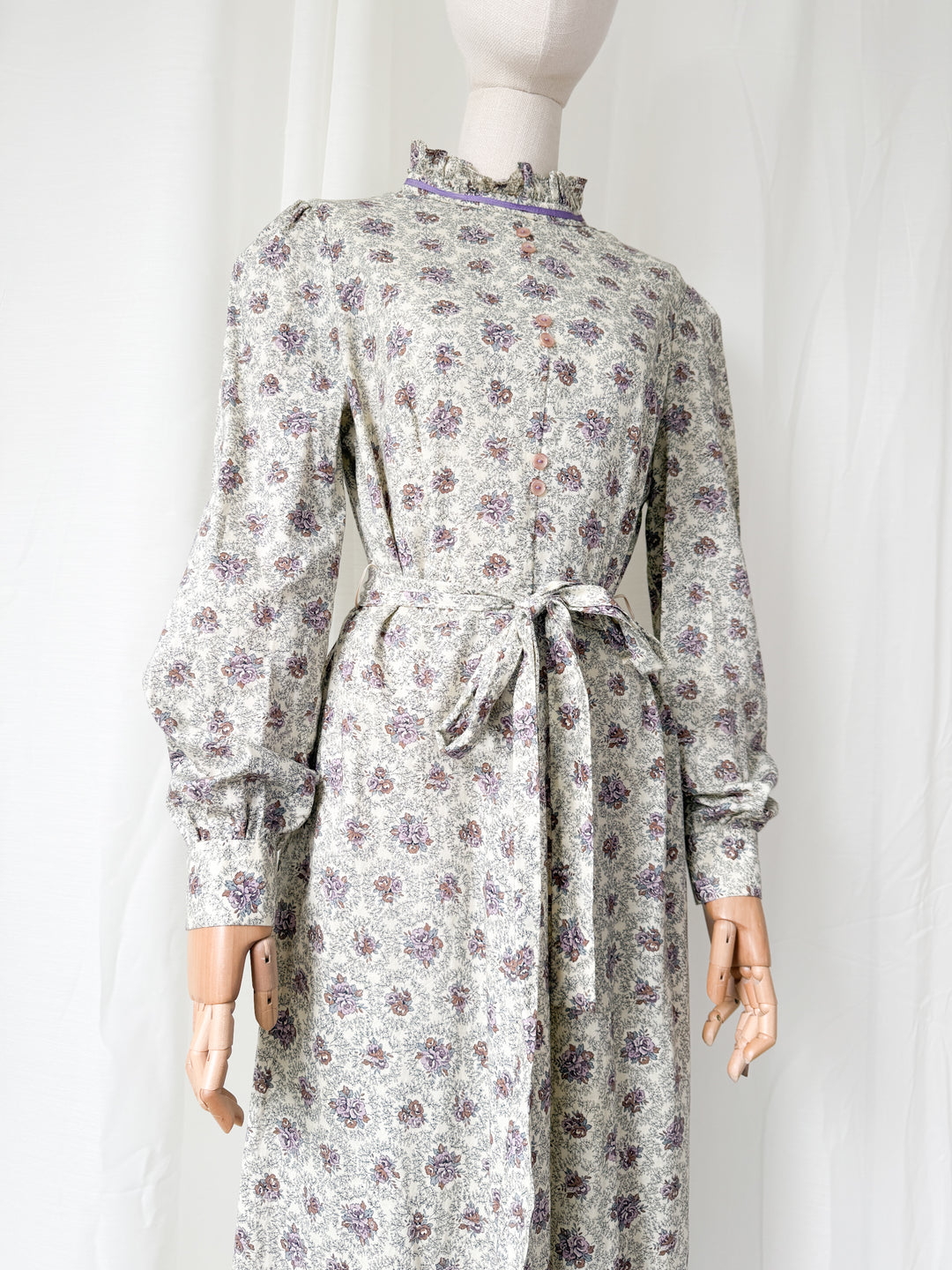 Gorgeous 1970s Cotton Maxi Dress by English Lady
