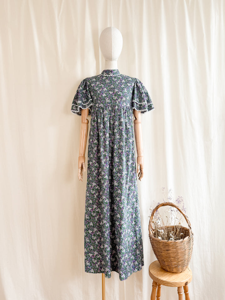 Pretty Floral Cotton 70s Dream Dress by Alldae