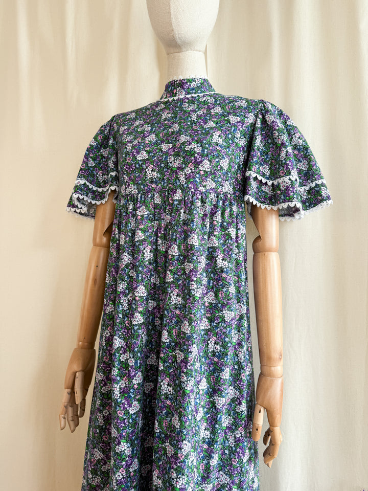 Pretty Floral Cotton 70s Dream Dress by Alldae