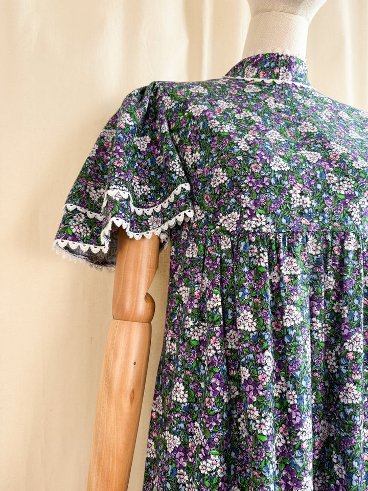 Pretty Floral Cotton 70s Dream Dress by Alldae