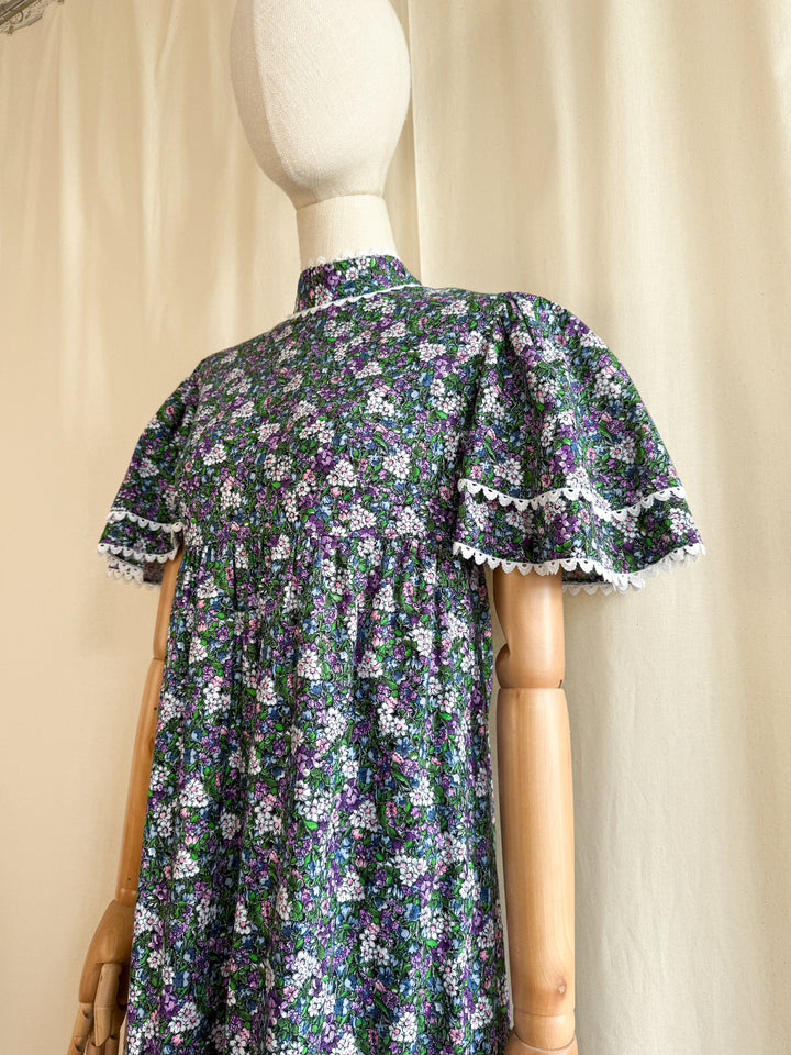 Pretty Floral Cotton 70s Dream Dress by Alldae