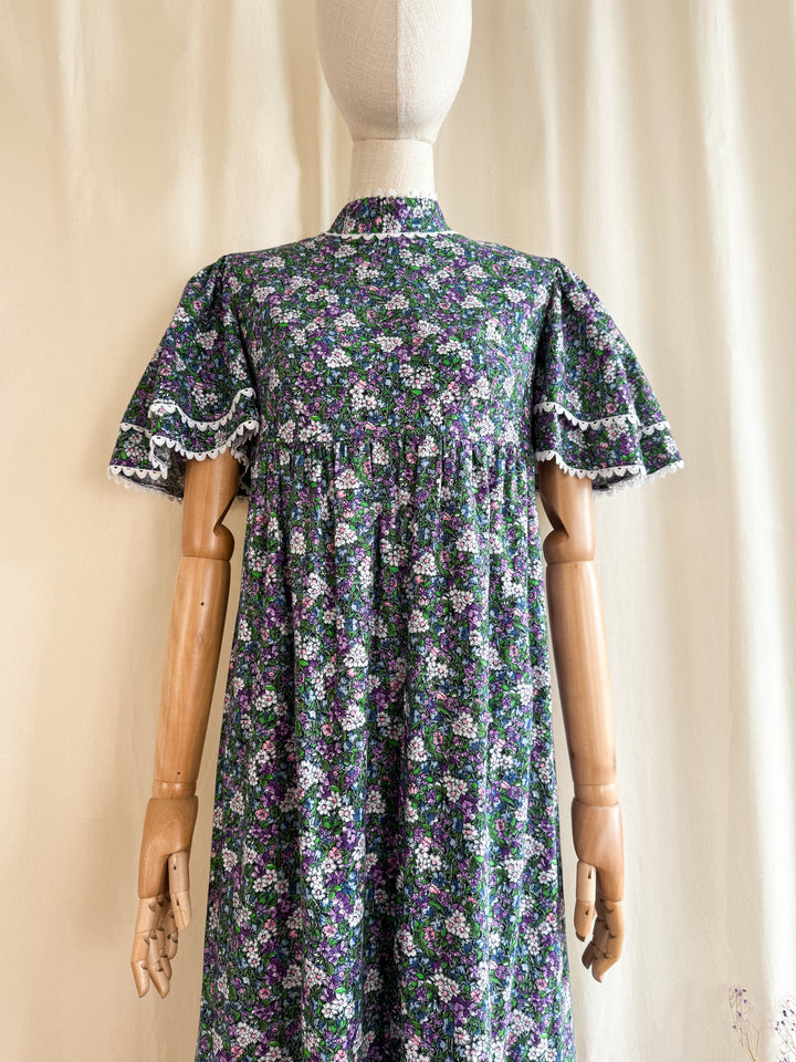 Pretty Floral Cotton 70s Dream Dress by Alldae