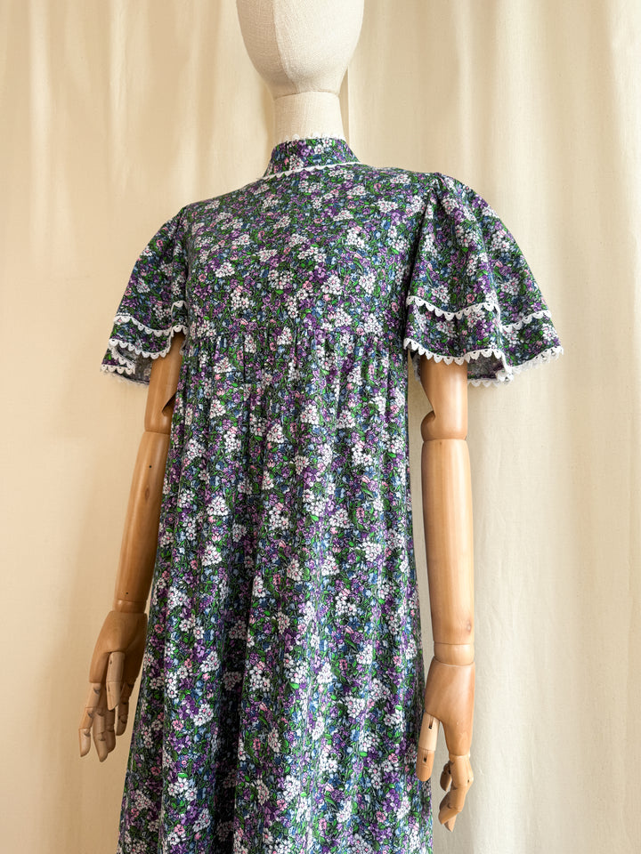 Pretty Floral Cotton 70s Dream Dress by Alldae