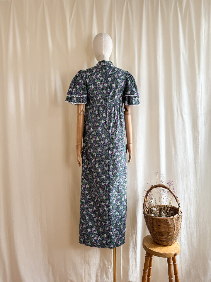 Pretty Floral Cotton 70s Dream Dress by Alldae