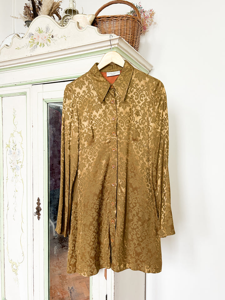 Raphael 90s Damask Gold Tunic Shirt