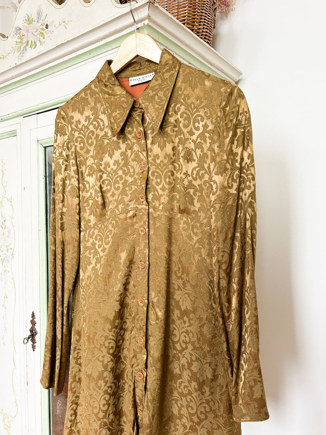 Raphael 90s Damask Gold Tunic Shirt